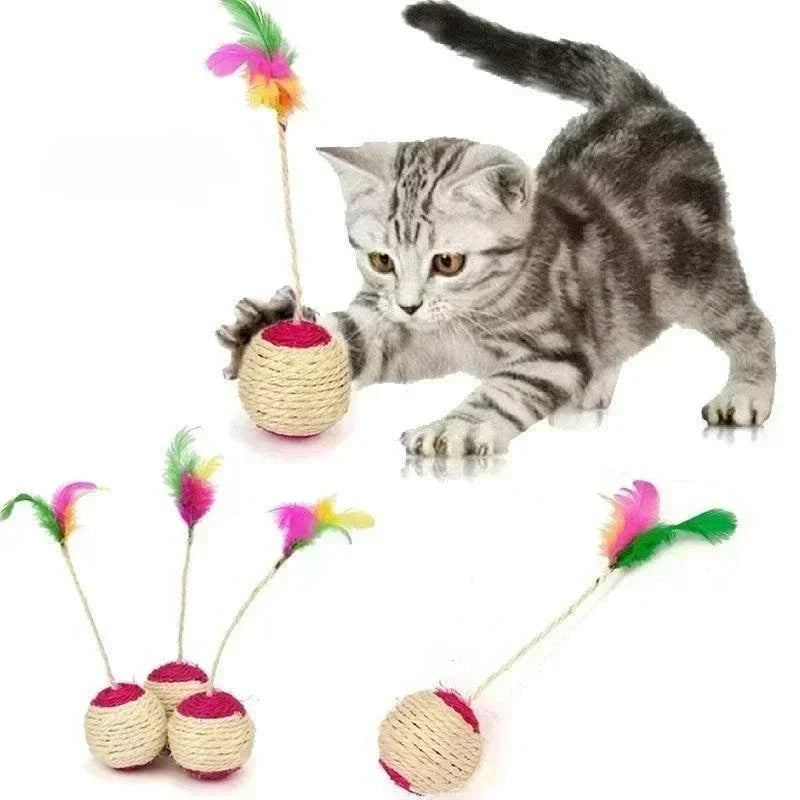 Brinquedo Arranhador Interativo com Sisal para Gatos