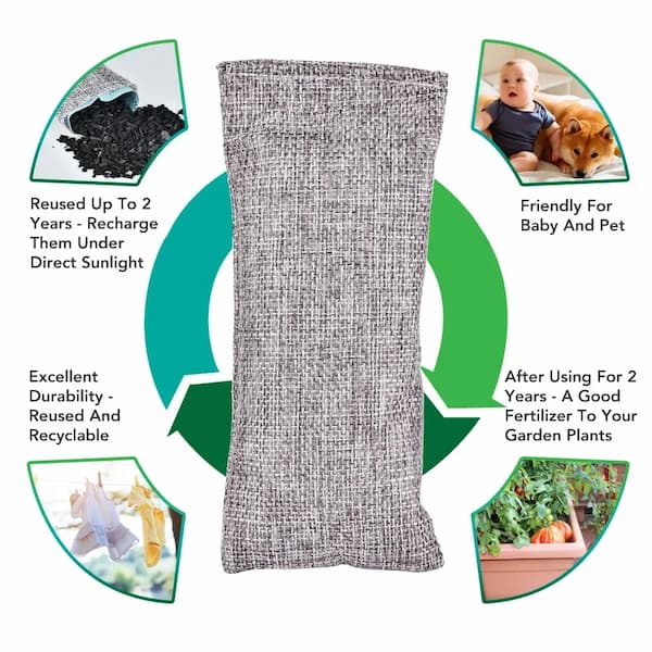 Sacos Absorventes de Odores com Carvão de Bambu – Pack 10