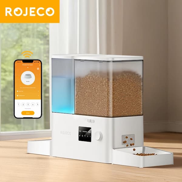 Comedouro Automático Wi-Fi + Fonte de Água 2-em-1