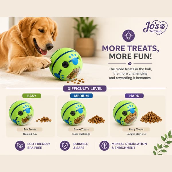 Bola Puzzle para Cães – Dispensadora de Snacks e Slow Feeder