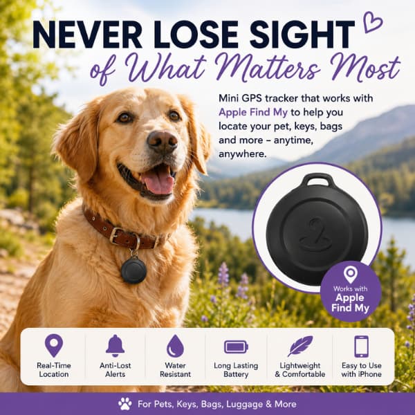 Localizador para Coleira Compatível com Apple Find My