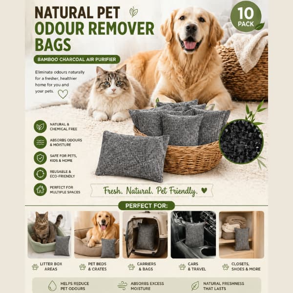 Sacos Absorventes de Odores com Carvão de Bambu – Pack 10